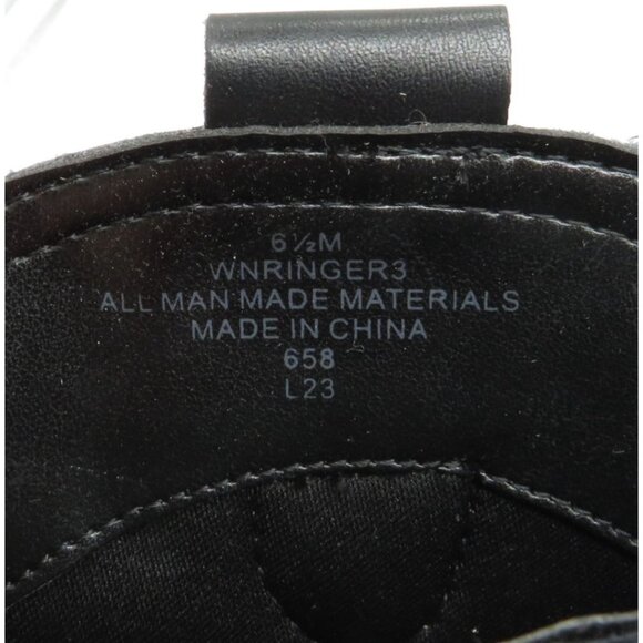 Nine West Women's Black Cowboy Boot Embroidered Wings Florals Size 6.5 NEW - Picture 5 of 7